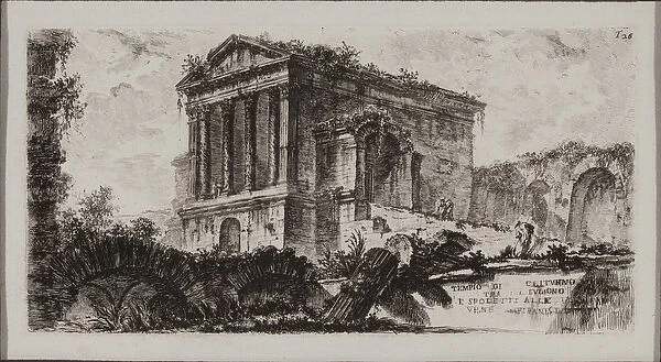 Temple of Clitumnus between Fulgino and Spoleto, 1748 (etching)