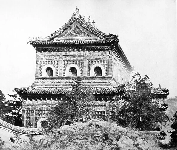 Temple of the Sea of Wisdom at the Summer Palace, Beijing, 1860 (b  /  w photo)