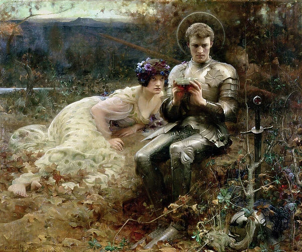 The Temptation of Sir Percival, 1894 (oil on canvas)