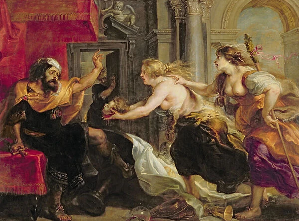 Tereus confronted with the head of his son Itylus, 1637 (oil on panel)