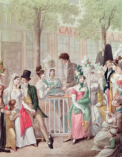The Terrace of the Cafe de la Rotonde in 1814 (w  /  c on paper)