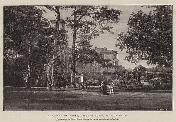 The Terrace Front, Osborne House, Isle of Wight (engraving)
