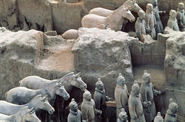 Terracotta Army, Qin Dynasty, 210 BC (detail) (photo)