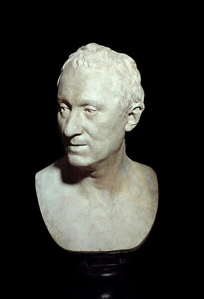 Terracotta bust of the philosopher Denis Diderot (1713-1784