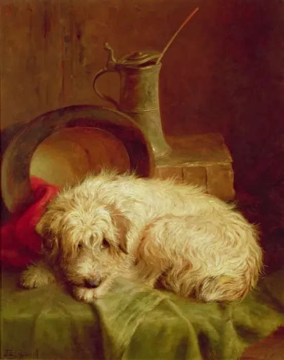 Framed Print : A Terrier. CW12183 A Terrier by Marshall, John Fitz Framed Print : A Terrier. CW12183 A Terrier by Marshall, John Fitz