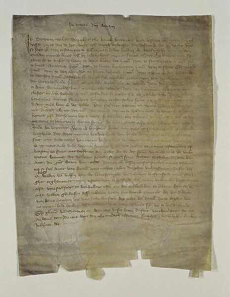 Last will and testament of the artist Master Bertram (c.1345-c.1415) 1410 (ink on parchment)