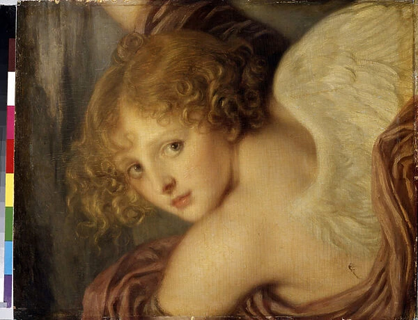 'Tete de cupidon'(Cupids head) Peinture de Jean Baptiste Greuze (1725-1805) 1786 Musee de l ermitage Saint Petersbourg