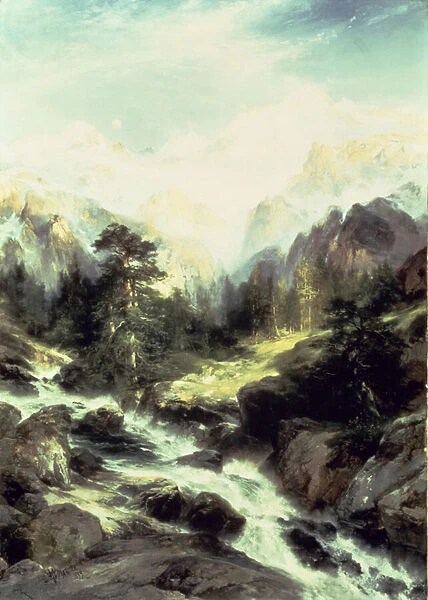 In the Teton Range, 1899 (oil on canvas)