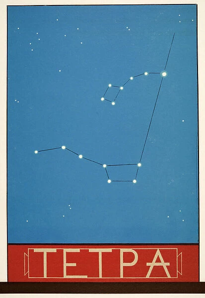 Tetpa (constellation), from Promethee Enchaine by Aeschylus, pub. 1941 (pochoir print)