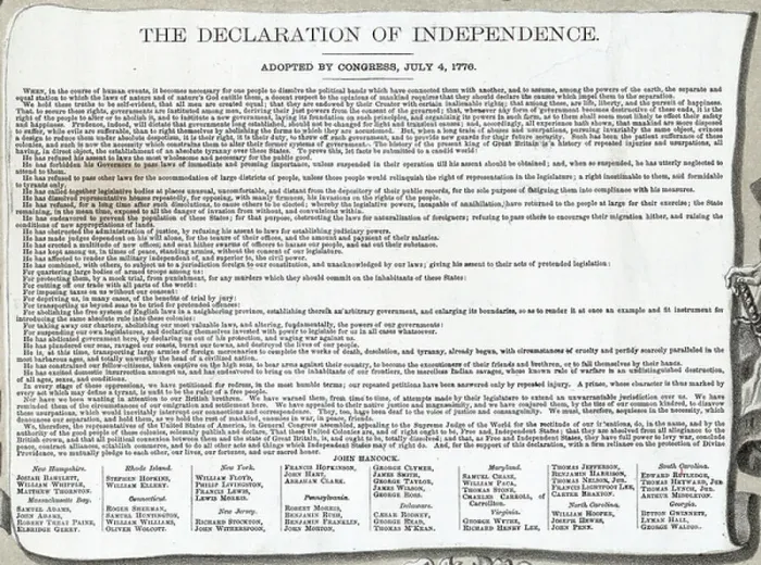 Framed Print : Text of the Declaration of Independence, 1776 Framed Print : Text of the Declaration of Independence, 1776