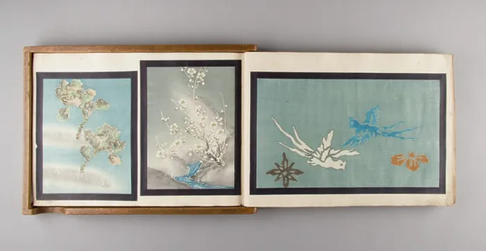Framed Print : Textile Pattern Sample Book, mid-19th century (album of twenty-five textile samples; various textile dyeing techniques) Framed Print : Textile Pattern Sample Book, mid-19th century (album of twenty-five textile samples; various textile dyeing techniques)