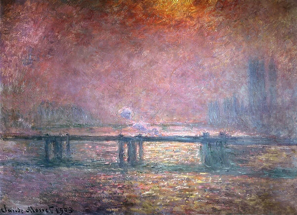The Thames at Charing Cross, 1903 (oil on canvas)