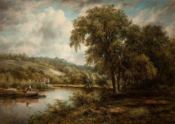 On the Thames (oil on canvas)