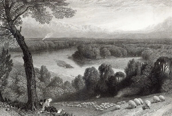 The Thames from Richmond Hill, engraved by J. Saddler, printed by Cassell, Petter & Galvin