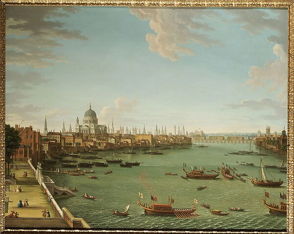 The Thames from the Terrace of Somerset House, looking towards the City, c
