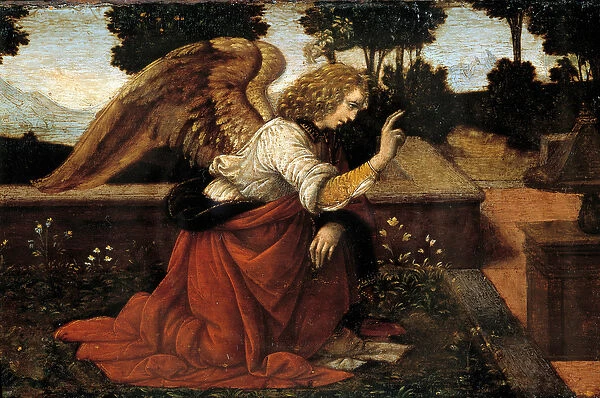 Detail of 'The Annunciation'Painting by Lorenzo di Credi