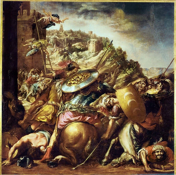 'The defeat of the Saracens'The end of the Saracens invasion in Spain in 1492, 1652-1653 (painting)