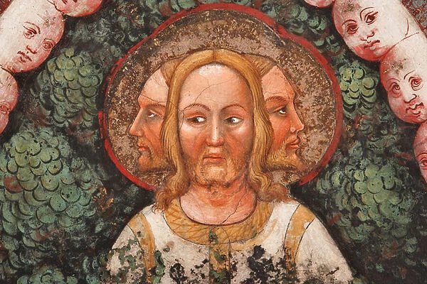 'The three faced Trinity and the Tree of Life', Detail, c. 1420 (fresco)