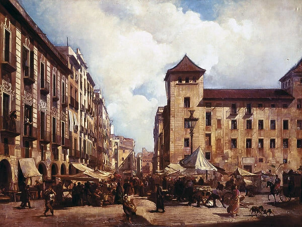 'The Old Walk in Barcelona'(Els Encants Vells), 1850-1900 (painting)