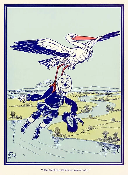 'The Stork carried him up into the air. 'from