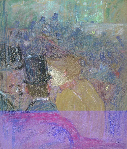 At the Theatre, 1895 (pastel on paper)