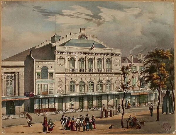 Theatre de la Gaite, Paris (colour litho)