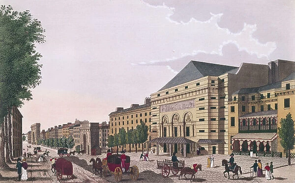 The Theatre de la Porte Saint-Martin. c.1815-20 (colour engraving)