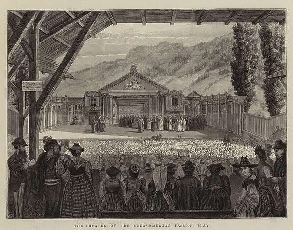 The Theatre of the Oberammergau Passion Play (engraving)