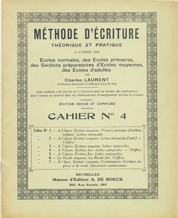 Framed Print : Theoretical and practical writing method by C. Laurent, c1900 (print) Framed Print : Theoretical and practical writing method by C. Laurent, c1900 (print)
