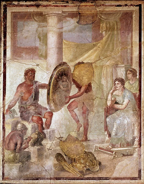 Thetis at Vulcans forge (fresco, 1st century AD)
