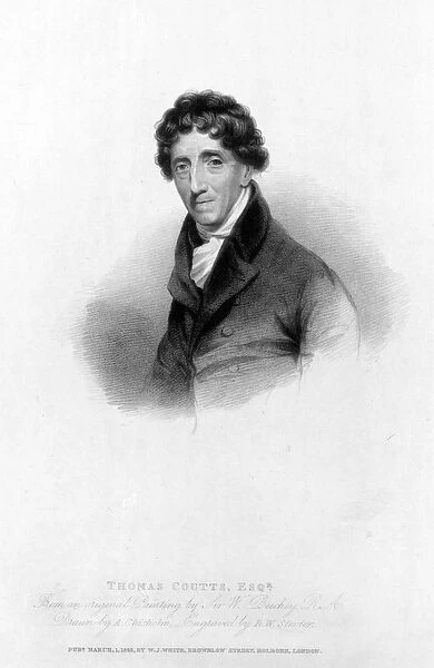 Thomas Coutts, Esq. drawn by A. Chisholm and engraved by R. W. Sievier, 1822 (engraving)