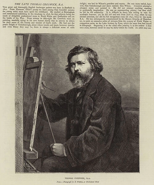 Thomas Creswick, RA (engraving)