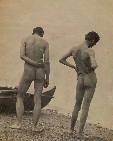 Thomas Eakins and John Laurie Wallace on a beach, 1883 (photo)