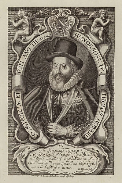 Thomas Howard, 1st Earl of Suffolk, Lord High Treasurer of England (engraving)