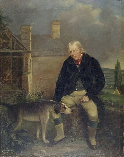 Thomas Lewis, Huntsman of Cefn Mable, aged 84, 1841 (oil on canvas)