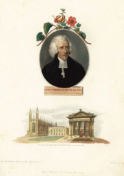 Thomas Martyn, Professor of Botany, Cambridge University. 1799 (engraving)