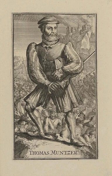 Thomas Muntzer (Munzer) (vers 1489-1525), pretre itinerant et chef religieux de la guerre