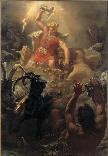 Thors Fight with the Giants, 1872 (oil on canvas)