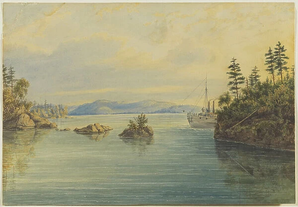 In the Thousand Islands, c. 1865 (w  /  c on paper)