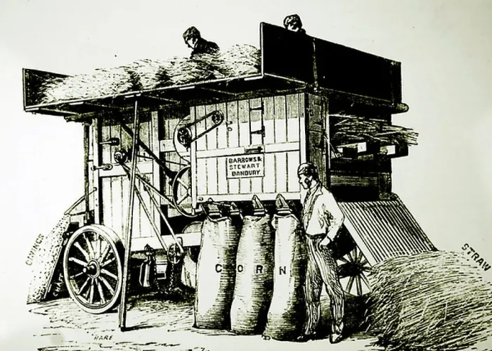 Framed Print : A threshing and winnowing machine Framed Print : A threshing and winnowing machine