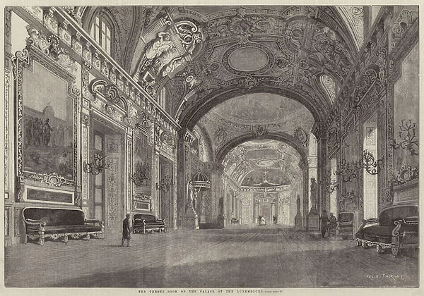 The Throne Room of the Palace of the Luxembourg (engraving)