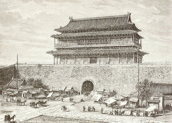 The Tiananmen Gate in Peking in the 1880s (litho)