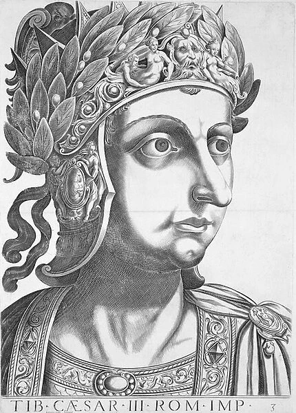 Tiberius Caesar (42 BC-37 AD), 1596 (engraving)