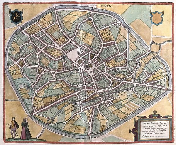 Tienen, Belgium (engraving, 1572-1617)