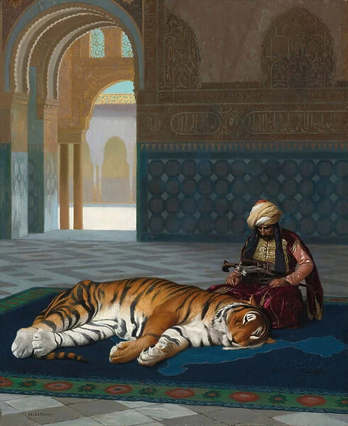 The Tiger and the Guardian (oil on canvas)