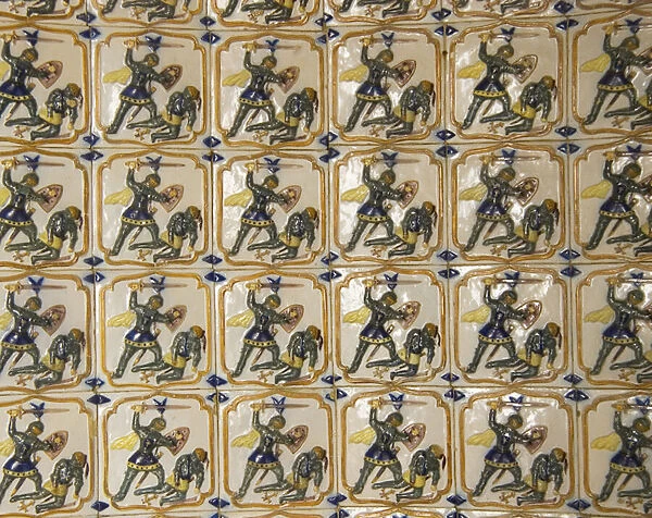 Detail of a tiled wall (ceramic)