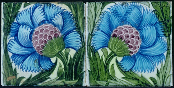 Tiles with Persian style floral design (ceramic)