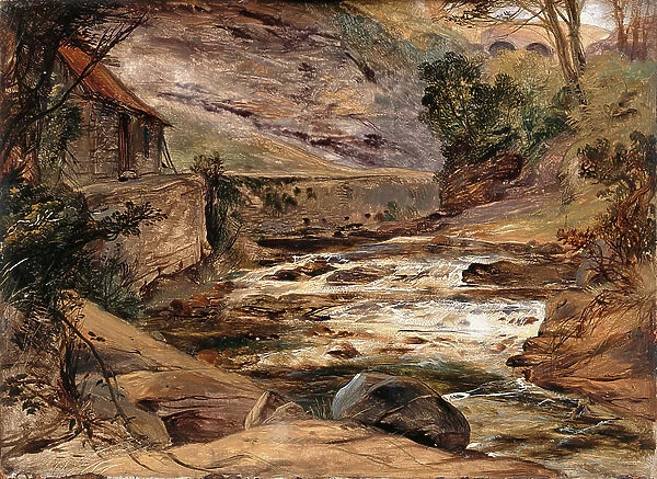 On the Tilt, Perthshire, 1826 (oil on millboard)