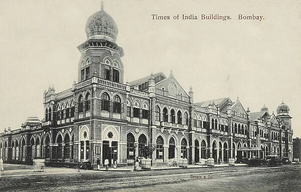 Times of India Building, Bombay, India, 1900s (postcard)