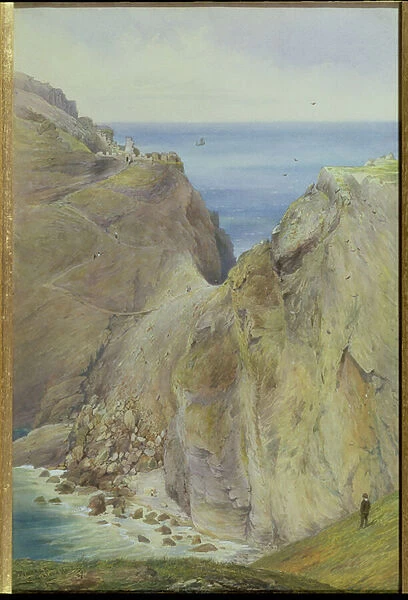 Tintagel, 1887 (w  /  c with gouache on paper)